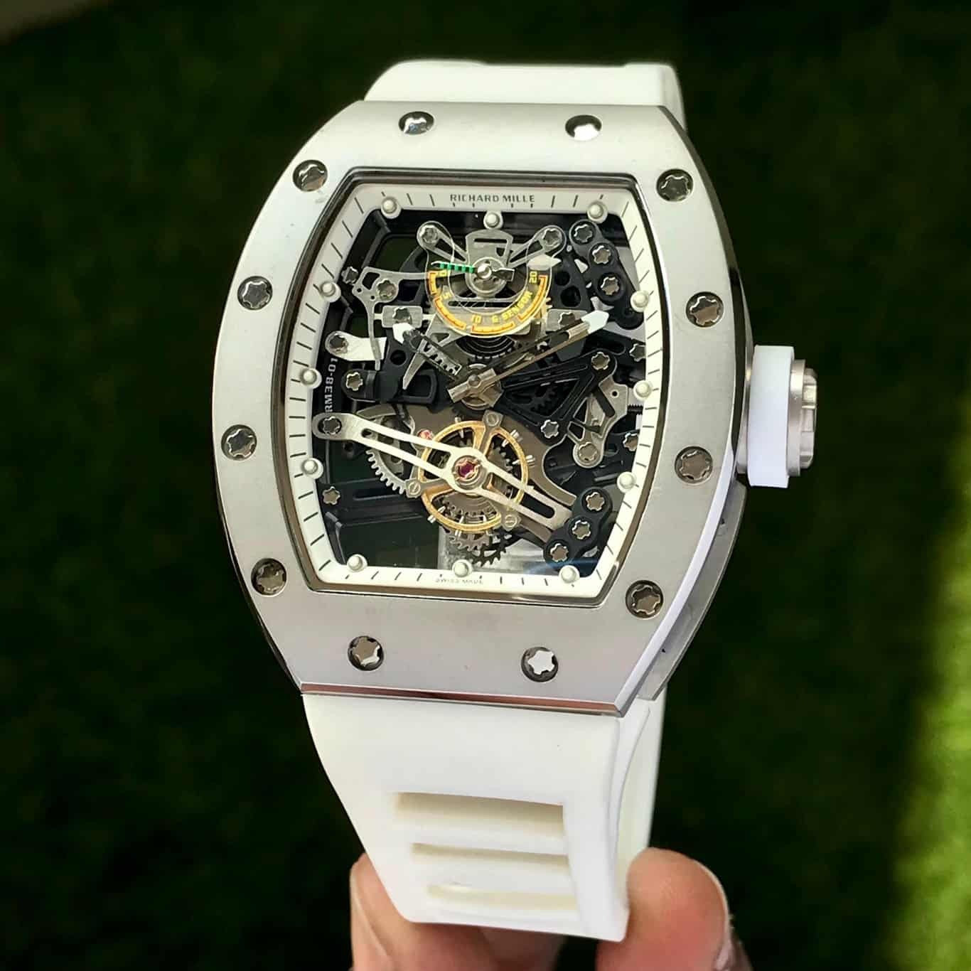 Richard Mille RM 057 Tourbillon Mens Watch White Skeleton Dial Automatic Mens Watch