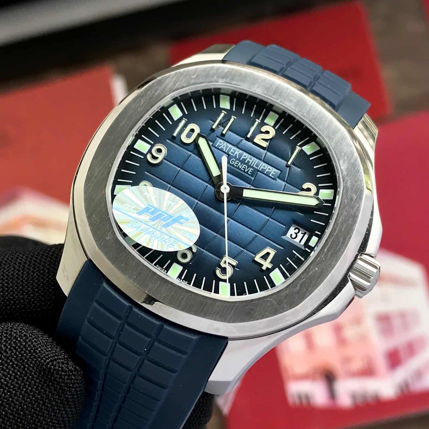 Patek Philippe 5168G Aquanaut Silver Blue Swiss ETA Premium’s Mens Watch