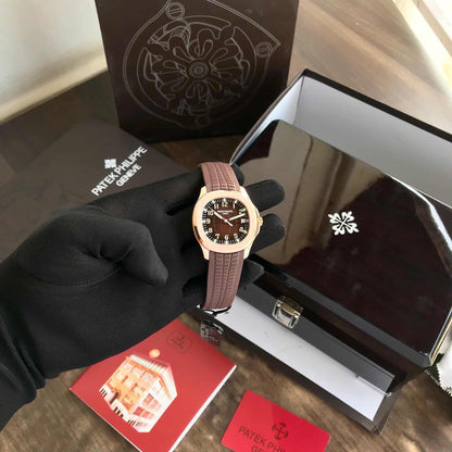 Patek Philippe Aquanaut 5167R Rosegold Brown Dial Swiss ETA Automatic Mens Watch