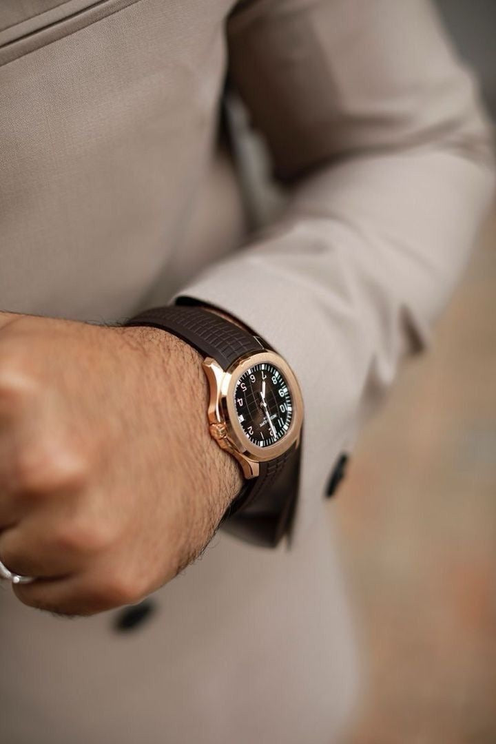 Patek Philippe Aquanaut 5167R Rosegold Brown Dial Swiss ETA Automatic Mens Watch