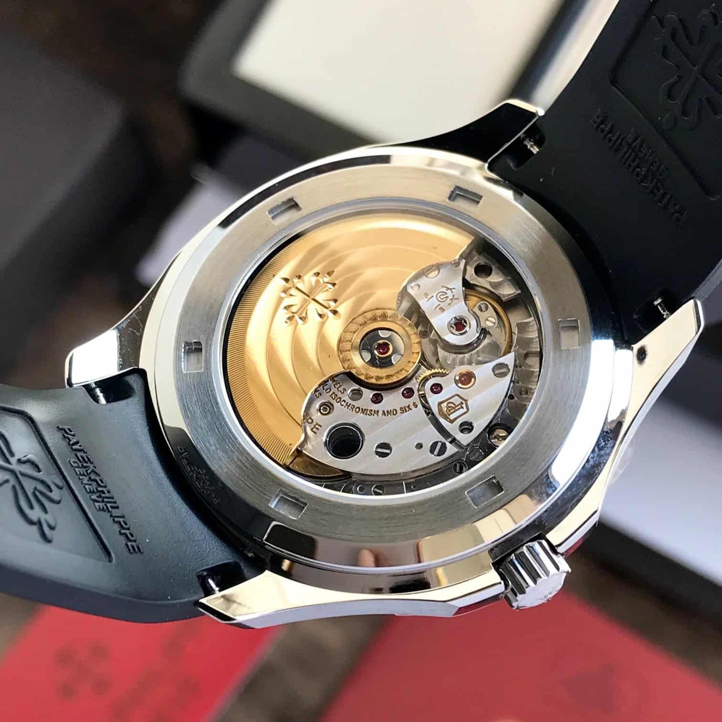 Patek Philippe Aquanaut Silver Black Swiss ETA Automatic Men’s Watch