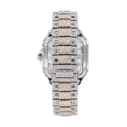 CS Two Tone 41MM Moissanite Diamond Watch 20CT