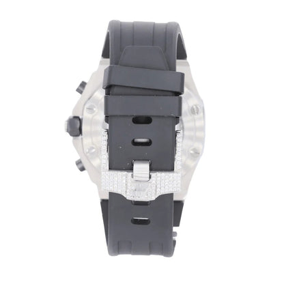 Steel 41MM Moissanite Diamond Watch 15CT