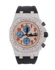 Steel 41MM Moissanite Diamond Watch 15CT