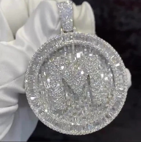 Custom made Iced Out Hip Hop Pendant | Chunky Moissanite pendant | 925 Silver / 10K Gold | Custom Handmade Moissanite Jewelry (Copy)