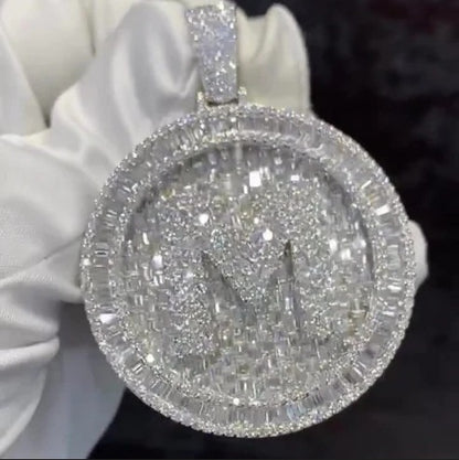 Custom made Iced Out Hip Hop Pendant | Chunky Moissanite pendant | 925 Silver / 10K Gold | Custom Handmade Moissanite Jewelry (Copy)