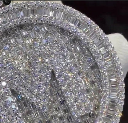 Custom made Iced Out Hip Hop Pendant | Chunky Moissanite pendant | 925 Silver / 10K Gold | Custom Handmade Moissanite Jewelry (Copy)