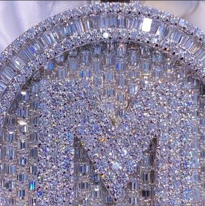 Custom made Iced Out Hip Hop Pendant | Chunky Moissanite pendant | 925 Silver / 10K Gold | Custom Handmade Moissanite Jewelry (Copy)