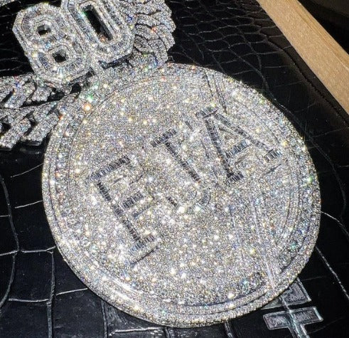 Cust Iced Out Hip Hop Pendant | Chunky Moissanite pendant | 925 Silver / 10K Gold | Custom Handmade Moissanite Jewelry