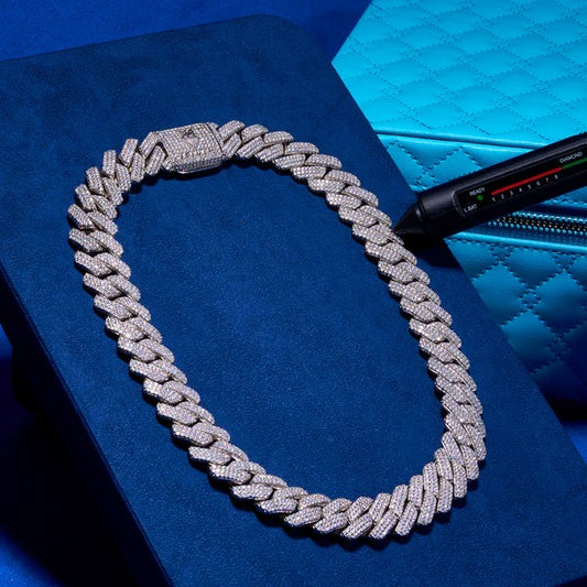 Classy Jewels  20mm Monaco Chain - White Gold