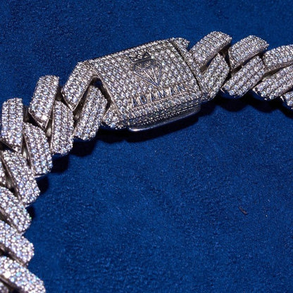 Classy Jewels  20mm Monaco Chain - White Gold