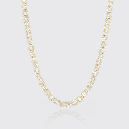 Classy Jewels   10mm Clustered Tennis Chain - Gold