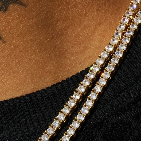 Classy Jewels 3mm Tennis Chain - Gold