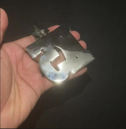 Emerald cut VVS1 Moissanite Layered Letter Pendant, Iced out Chunky Pendant, Custom Alphabet/Letter, 925 Sterling Silver, Hip Hop Pendant