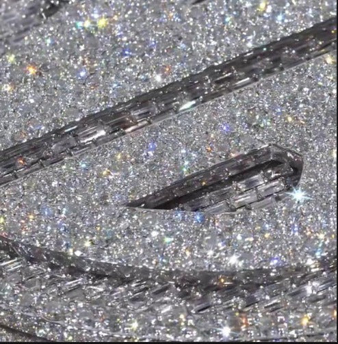 55CT VVS Moissanite Iced Out Custom Pendant – 4" Hip Hop Necklace – Personalized Two-Letter Bling – Baguette &amp; Mosaic Details – Rapper Gift