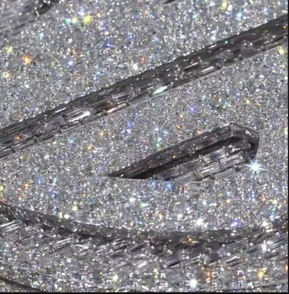 55CT VVS Moissanite Iced Out Custom Pendant – 4" Hip Hop Necklace – Personalized Two-Letter Bling – Baguette &amp; Mosaic Details – Rapper Gift