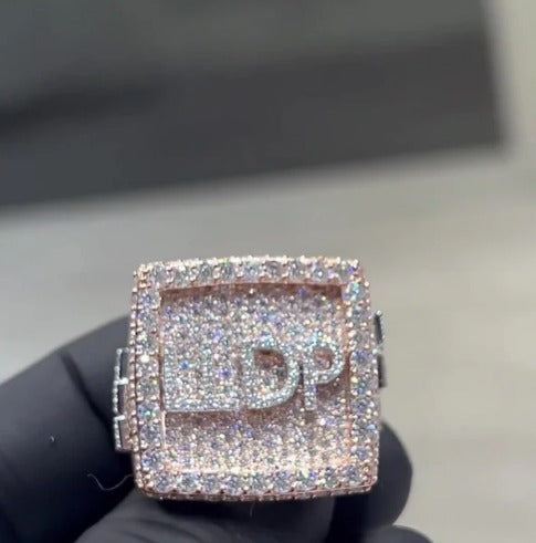 Iced Out Rings for Men, VVS Clarity Cubic Zircon / Moissanite Championship Rings, Statement Rings, Custom Ring, Hip Hop Jewelry Gift