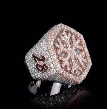 Custom Iced Out Championship Ring, 925 Sterling Silver &amp; VVS Moissanite, Personalized Hip Hop Bling Ring, Men's Statement Jewelry (Copy)