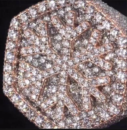 Custom Iced Out Championship Ring, 925 Sterling Silver &amp; VVS Moissanite, Personalized Hip Hop Bling Ring, Men's Statement Jewelry (Copy)