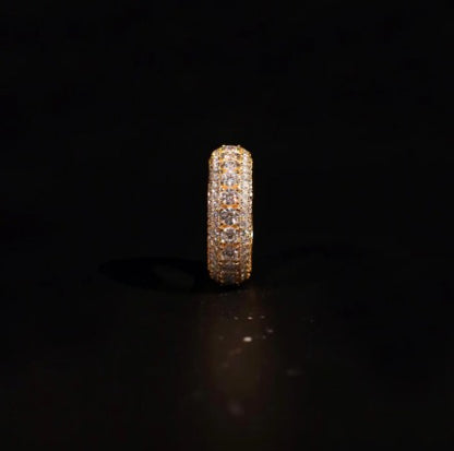 Iced Out Pinky Finger Band Ring for Men with VVS Clarity Moissanite Diamonds – Passes Diamond Test