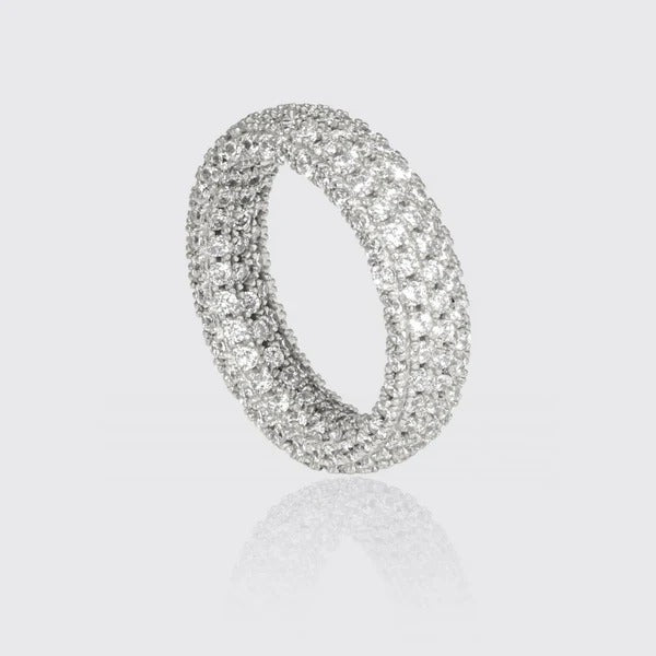 Classy Jewels Paved Prong Infinity Ring - 925 Silver