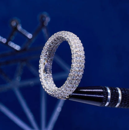 Classy Jewels Paved Prong Infinity Ring - 925 Silver