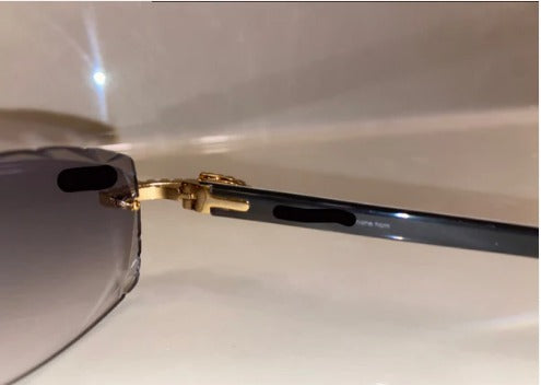 Iced out moissanite Diamond cut White Buffalo horn glasses