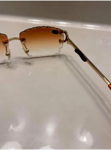 Made to order: Iced out Big C moissanite Sunglasses