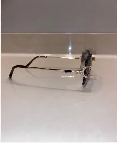 Iced out C wire glasses