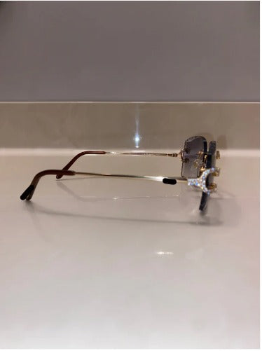 Iced out C wire glasses