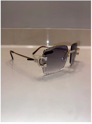 Iced out C wire glasses