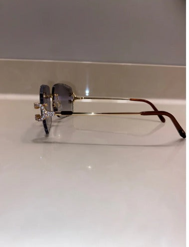 Iced out C wire glasses