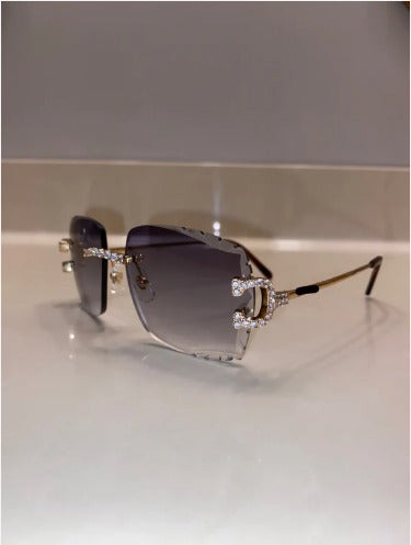 Iced out C wire glasses