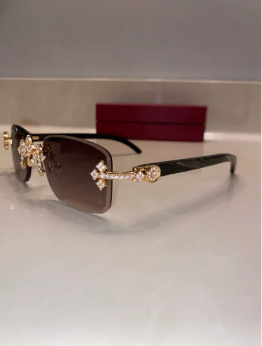 Iced out Cross glasses