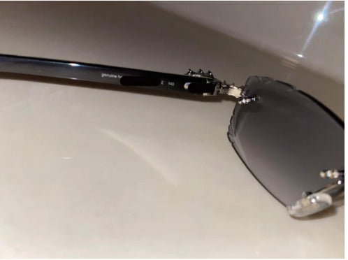 Iced out Rimless Sunglasses Detroit style Buffs 50 pointers