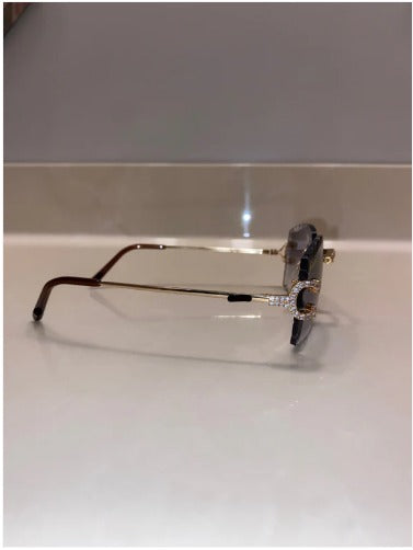 Iced out C wire glasses