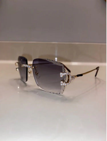 Iced out C wire glasses