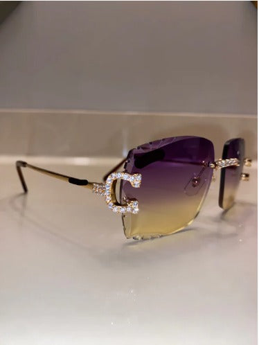 Iced out C wire glasses