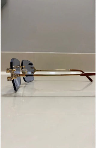 Iced out C wire glasses