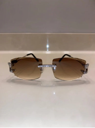 Iced out C wire glasses