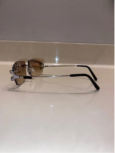 Iced out C wire glasses