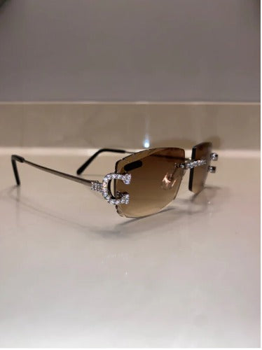 Iced out C wire glasses