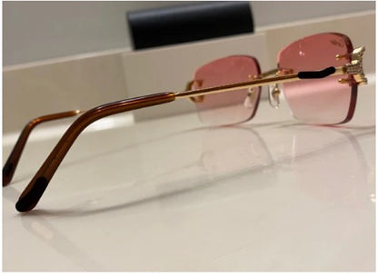 Iced out C wire glasses