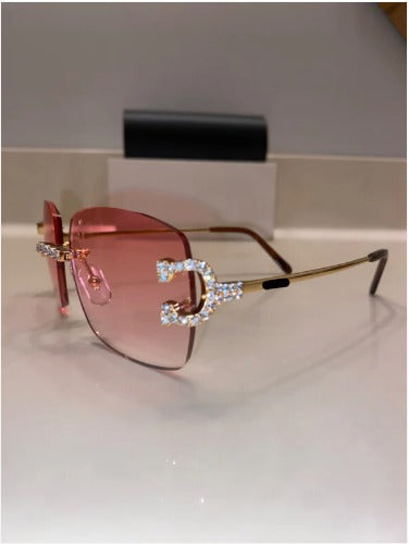 Iced out C wire glasses