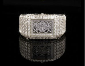 Imperial Precision Lab-Grown Diamond Watch Fully Iced-Out Timepiece with Baguette and Princess Cut Stones for Unmatched Brilliance