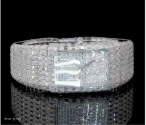 Baguette Cut Full Iced-Out Moissanite Diamond Luxury Watch The Ultimate Statement of Power and Precision