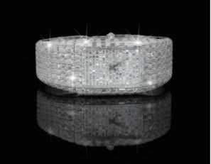 Baguette Cut Full Iced-Out Moissanite Diamond Luxury Watch The Ultimate Statement of Power and Precision