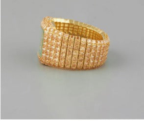 Regal Horizon Gold Lab-Grown Diamond Watch with baguette Detailing A Fusion of Royal Brilliance and Modern Precision