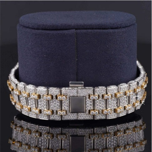 Japan Automatic Fabulous Iced Out Analog Moissanite Watch