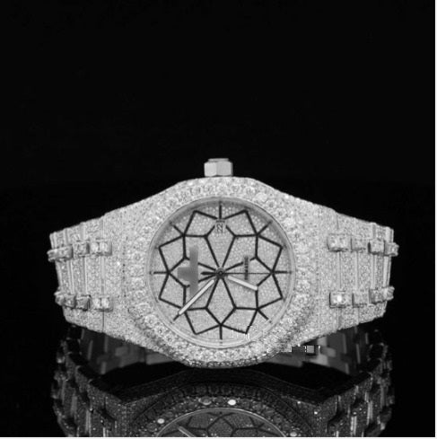 Limited Edition Automatic Self Winding Iced Out Moissanite Watch